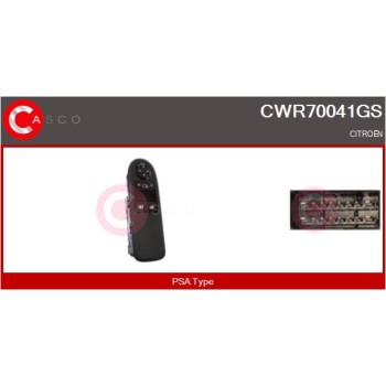 Interruptor, elevalunas - CASCO CWR70041GS
