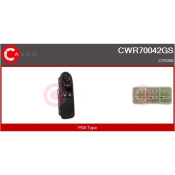 Interruptor, elevalunas - CASCO CWR70042GS