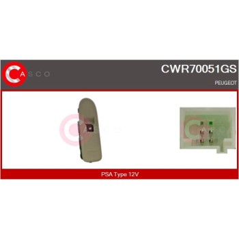 Interruptor, elevalunas - CASCO CWR70051GS