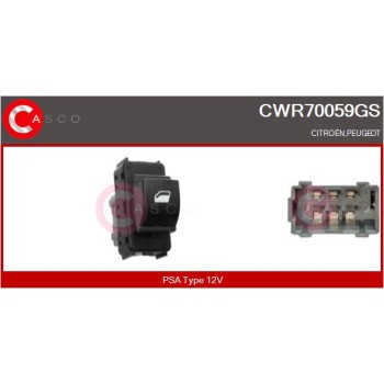 Interruptor, elevalunas - CASCO CWR70059GS