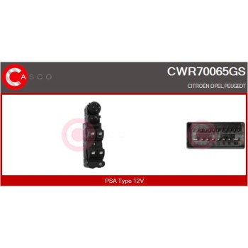 Interruptor, elevalunas - CASCO CWR70065GS