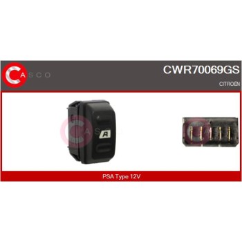 Interruptor, elevalunas - CASCO CWR70069GS