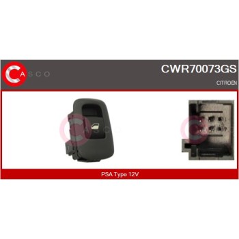 Interruptor, elevalunas - CASCO CWR70073GS