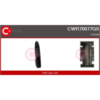 Interruptor, elevalunas - CASCO CWR70077GS