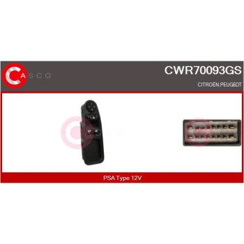 Interruptor, elevalunas - CASCO CWR70093GS