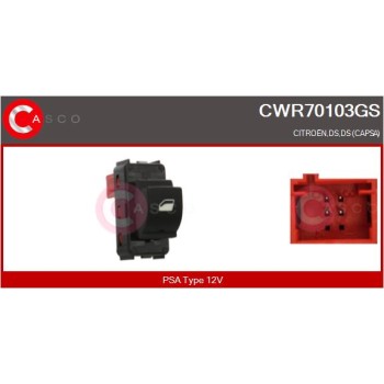 Interruptor, elevalunas - CASCO CWR70103GS