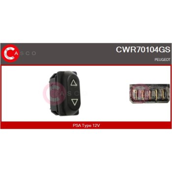 Interruptor, elevalunas - CASCO CWR70104GS
