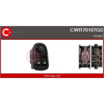 Interruptor, elevalunas - CASCO CWR70107GS