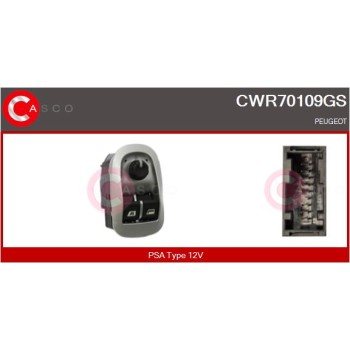 Interruptor, elevalunas - CASCO CWR70109GS