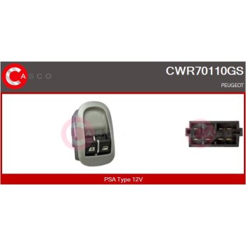 Interruptor, elevalunas - CASCO CWR70110GS