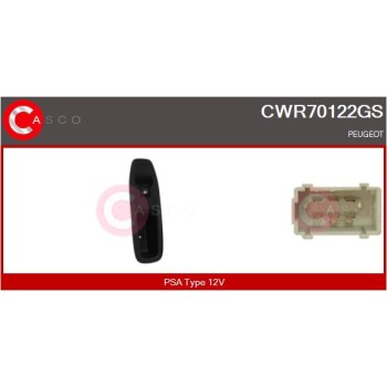 Interruptor, elevalunas - CASCO CWR70122GS