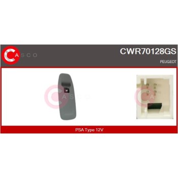 Interruptor, elevalunas - CASCO CWR70128GS