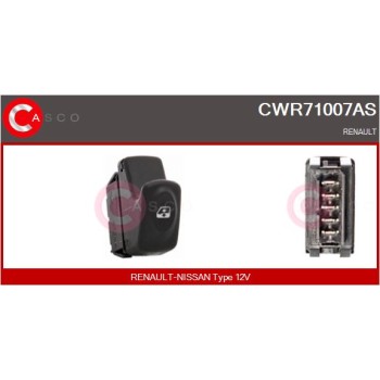 Interruptor, elevalunas - CASCO CWR71007AS