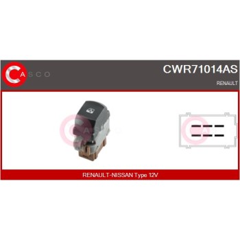 Interruptor, elevalunas - CASCO CWR71014AS