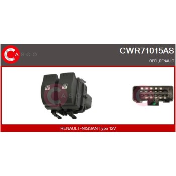Interruptor, elevalunas - CASCO CWR71015AS