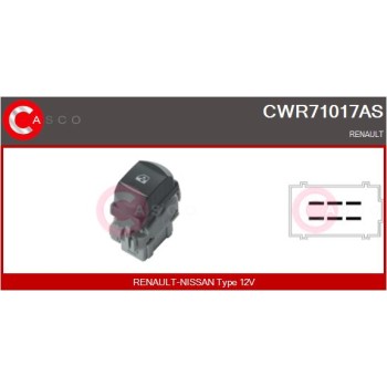 Interruptor, elevalunas - CASCO CWR71017AS