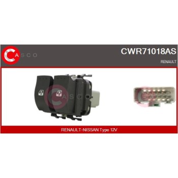 Interruptor, elevalunas - CASCO CWR71018AS
