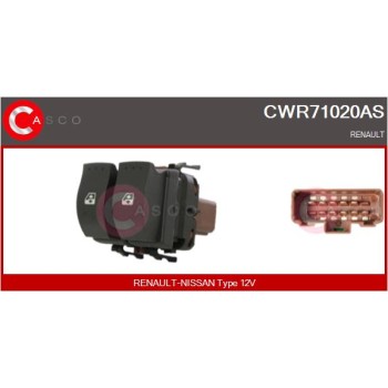 Interruptor, elevalunas - CASCO CWR71020AS