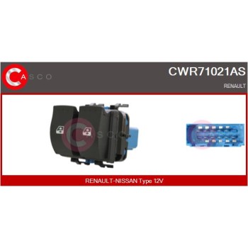 Interruptor, elevalunas - CASCO CWR71021AS