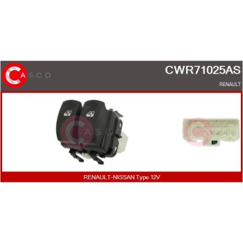 Interruptor, elevalunas - CASCO CWR71025AS