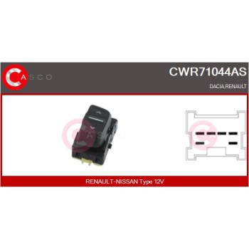 Interruptor, elevalunas - CASCO CWR71044AS