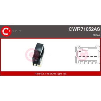 Interruptor, elevalunas - CASCO CWR71052AS