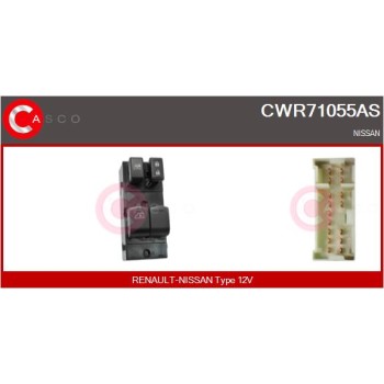 Interruptor, elevalunas - CASCO CWR71055AS