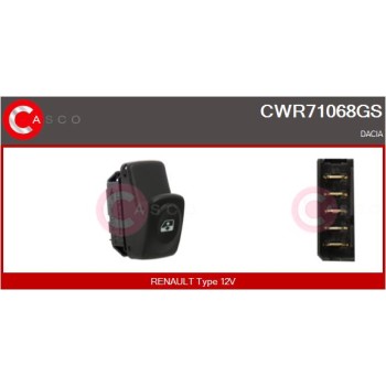 Interruptor, elevalunas - CASCO CWR71068GS
