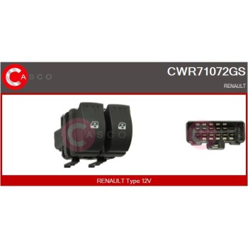 Interruptor, elevalunas - CASCO CWR71072GS