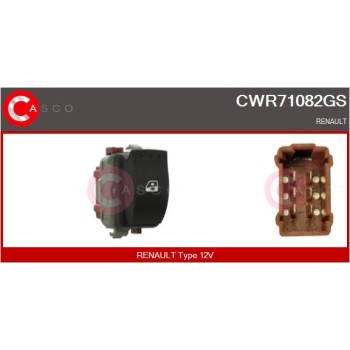 Interruptor, elevalunas - CASCO CWR71082GS