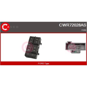 Interruptor, elevalunas - CASCO CWR72028AS