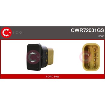 Interruptor, elevalunas - CASCO CWR72031GS