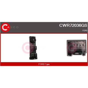 Interruptor, elevalunas - CASCO CWR72036GS