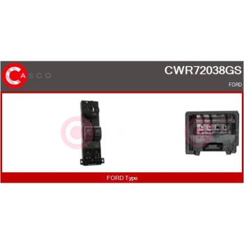 Interruptor, elevalunas - CASCO CWR72038GS