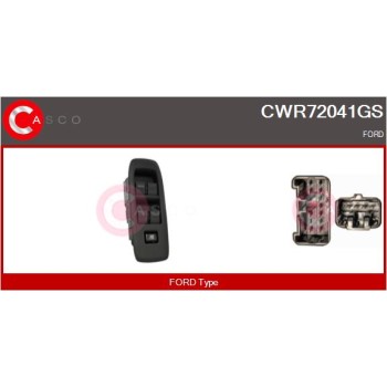 Interruptor, elevalunas - CASCO CWR72041GS