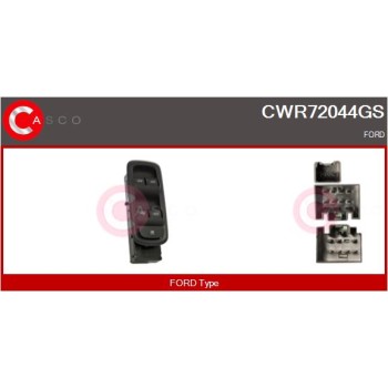Interruptor, elevalunas - CASCO CWR72044GS
