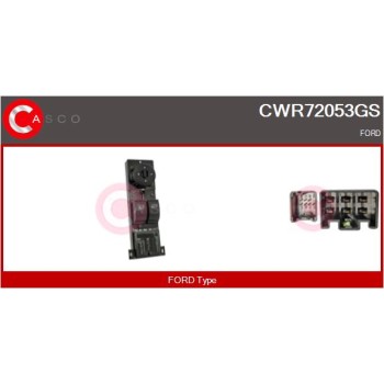 Interruptor, elevalunas - CASCO CWR72053GS