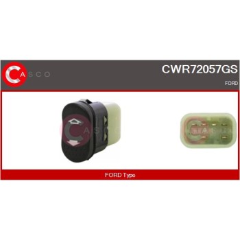Interruptor, elevalunas - CASCO CWR72057GS