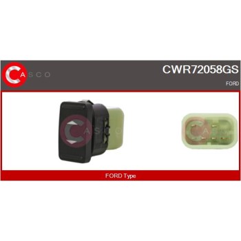 Interruptor, elevalunas - CASCO CWR72058GS