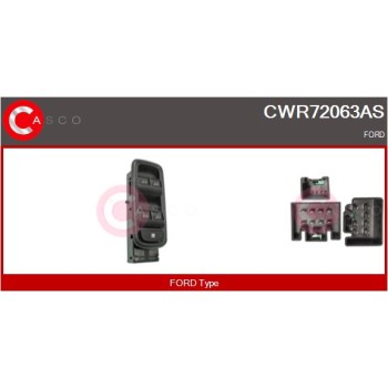 Interruptor, elevalunas - CASCO CWR72063AS