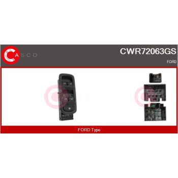 Interruptor, elevalunas - CASCO CWR72063GS