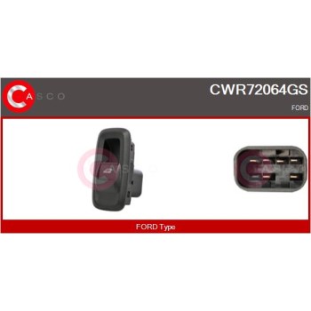 Interruptor, elevalunas - CASCO CWR72064GS