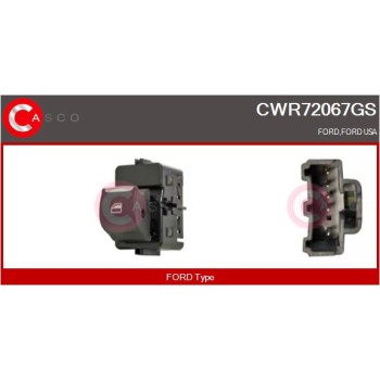 Interruptor, elevalunas - CASCO CWR72067GS
