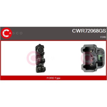 Interruptor, elevalunas - CASCO CWR72068GS