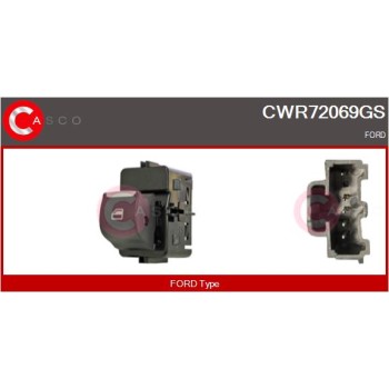 Interruptor, elevalunas - CASCO CWR72069GS