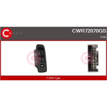 Interruptor, elevalunas - CASCO CWR72070GS