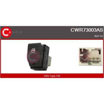 Interruptor, elevalunas - CASCO CWR73003AS