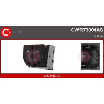 Interruptor, elevalunas - CASCO CWR73004AS