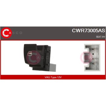Interruptor, elevalunas - CASCO CWR73005AS