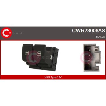 Interruptor, elevalunas - CASCO CWR73006AS